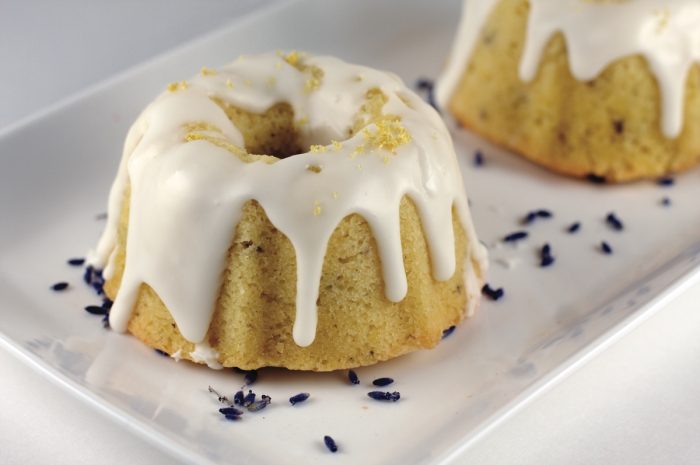 lavender pound cake with lemon glaze