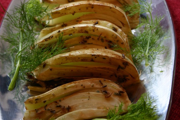 roasted fennel with lavender honey marinade